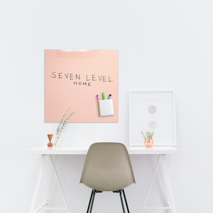 Blush Pink Matte Glass Whiteboards - 7 Level Home
